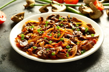Delicious and spicy mushroom roasted with exotic spices