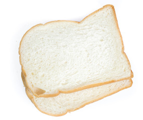 sliced bread isolated on white background