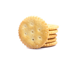 Cracker isolated on over white background