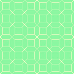 Obraz na płótnie Canvas Seamless turquoise vintage art deco overlapping octagons outline pattern vector
