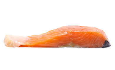 salmon  isolated on white background