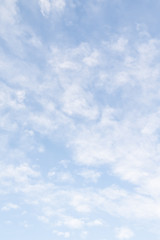 Blue sky background with white clouds, high clouds. Altostratus, Cirrocumulus, Cirrus.
