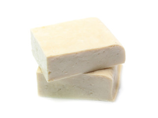 Tofu isolated on white background