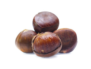 Chestnuts  isolated on white background