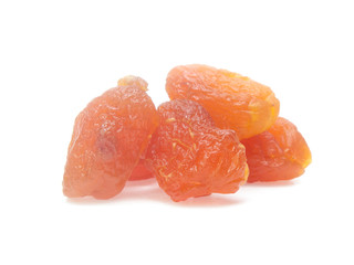 Dry apricot isolated on the white background