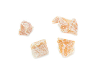 Dried  plums isolated on white background