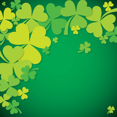 Shamrock clover St Patricks Day card in vector format.