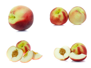 set of Peach isolated on white
