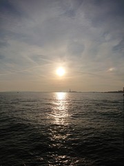 Fototapeta na wymiar Sunset reflection in the Sea Water