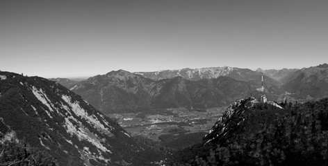 View from the Katrin. The Katrin is a mountain in Upper Austria near Bad Ischl and belongs to the Katergebirge