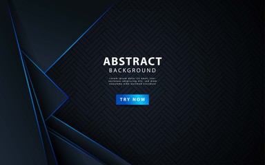 modern dark abstract background with blue line. vector illustration.