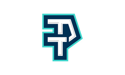Obraz premium logo letter the T T P vector 