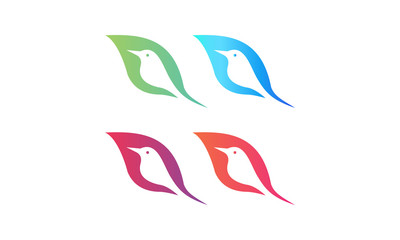 logo leaf of the bird vector 