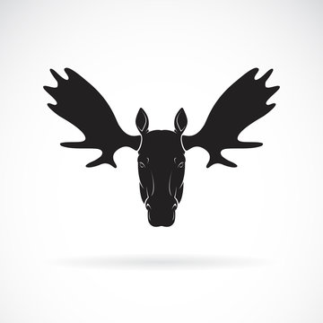 recommend clip art: Vector of moose deer head design on white background., Wild Animals. Easy editable layered vector illustration.