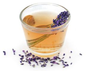 Lavender tea with flower