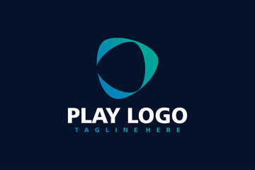 play logo icon vector isolated