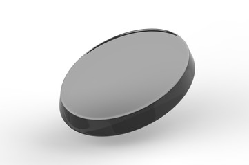 Blank paper weight for branding and promotion. 3d render illustration.
