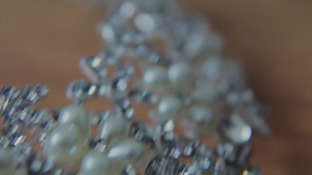 jewelry close-up. Jewelry, rings, brooch, diamonds, rhinestones