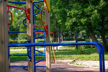 Fototapeta na wymiar colorful children's Playground in the city