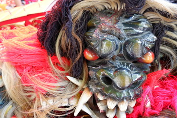 Jatilan/Jhatilan mask. Property for jatilan that usually used by the dancers.