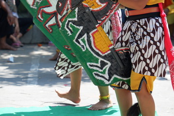 Jatilan/Jhatilan dance is traditional dance from Yogyakarta. The dancers using leathered horse...