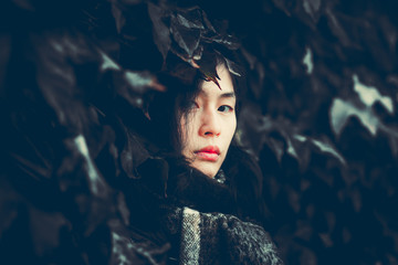 Asian woman fashion portrait  