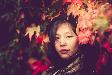 Asian woman fashion portrait  