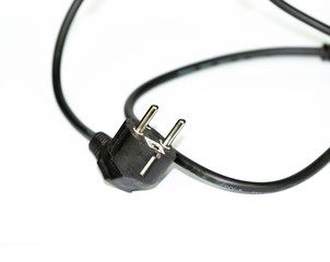 Power outlet isolated on white background  connector usb