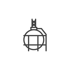 Industrial oil tank line icon. linear style sign for mobile concept and web design. Fuel storage tank outline vector icon. Symbol, logo illustration. Vector graphics