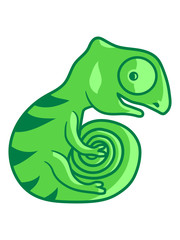 chamäleon echse ringelschwanz süß niedlich klein reptil leguan tier haustier terrarium tarnen clipart comic cartoon design cool