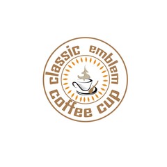 Vintage vector coffee logo and label. Coffee logo template. Caffeine logotype. Retro vintage insignia. Retro coffee badge. Vector illustration