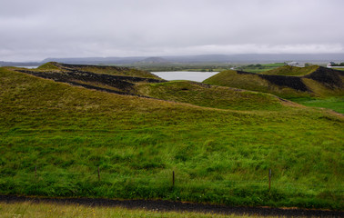 Fototapeta na wymiar Skutustadir Craters, Iceland