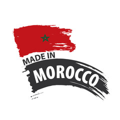 Morocco flag, vector illustration on a white background