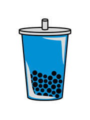 bubble tea becher trinken lecker blasen kugeln kügelchen bällchen kleine punkte getränk unterwegs durstig glas clipart design cool