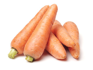 Fresh carrot on a white background