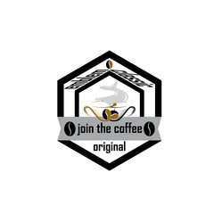 Vintage vector coffee logo and label. Coffee logo template. Caffeine logotype. Retro vintage insignia. Retro coffee badge. Vector illustration