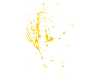 Abstract background with splashes. Yellow splash brush