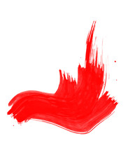 Illustration of a red background. Red watercolor brush