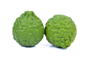 fresh bergamot fruit isolated on white background