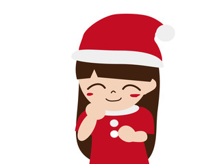 サンタ衣装の女の子