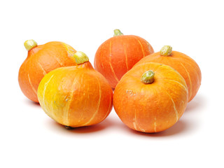 Orange pumpkin on white background