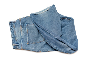 jeans on the background, blue jeans lisolated on white background