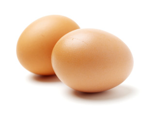 eggs on white background