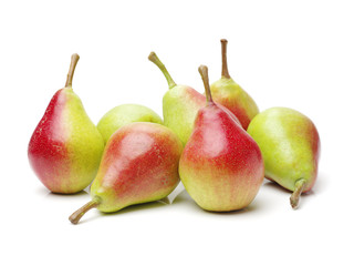 Red pear isolated on white background