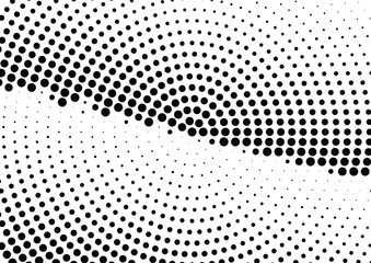 Abstract halftone dotted background. Futuristic grunge pattern, dot and circles.  Vector modern optical pop art texture for posters, sites, business cards, cover, postcards, labels, stickers layout.