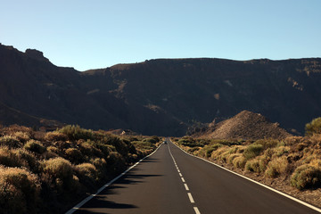 infinite road in the desert