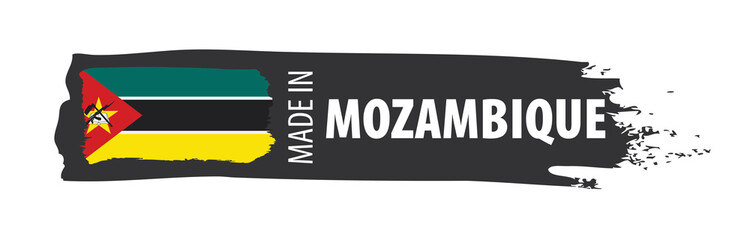 Mozambique flag, vector illustration on a white background