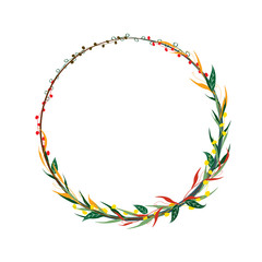 Floral border frame template design