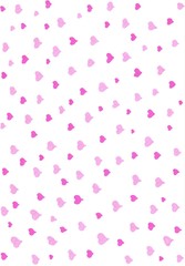 Abstract white light and dark pink texture and background with small hearts drawn by markers. Great basic of print, badge, party invitation, banner, tag.
