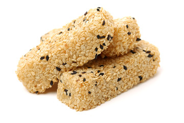 glutinous rice cake on white background